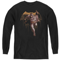 Justice League Movie Caped Crusader - Youth Long Sleeve T-Shirt Youth Long Sleeve T-Shirt Justice League   