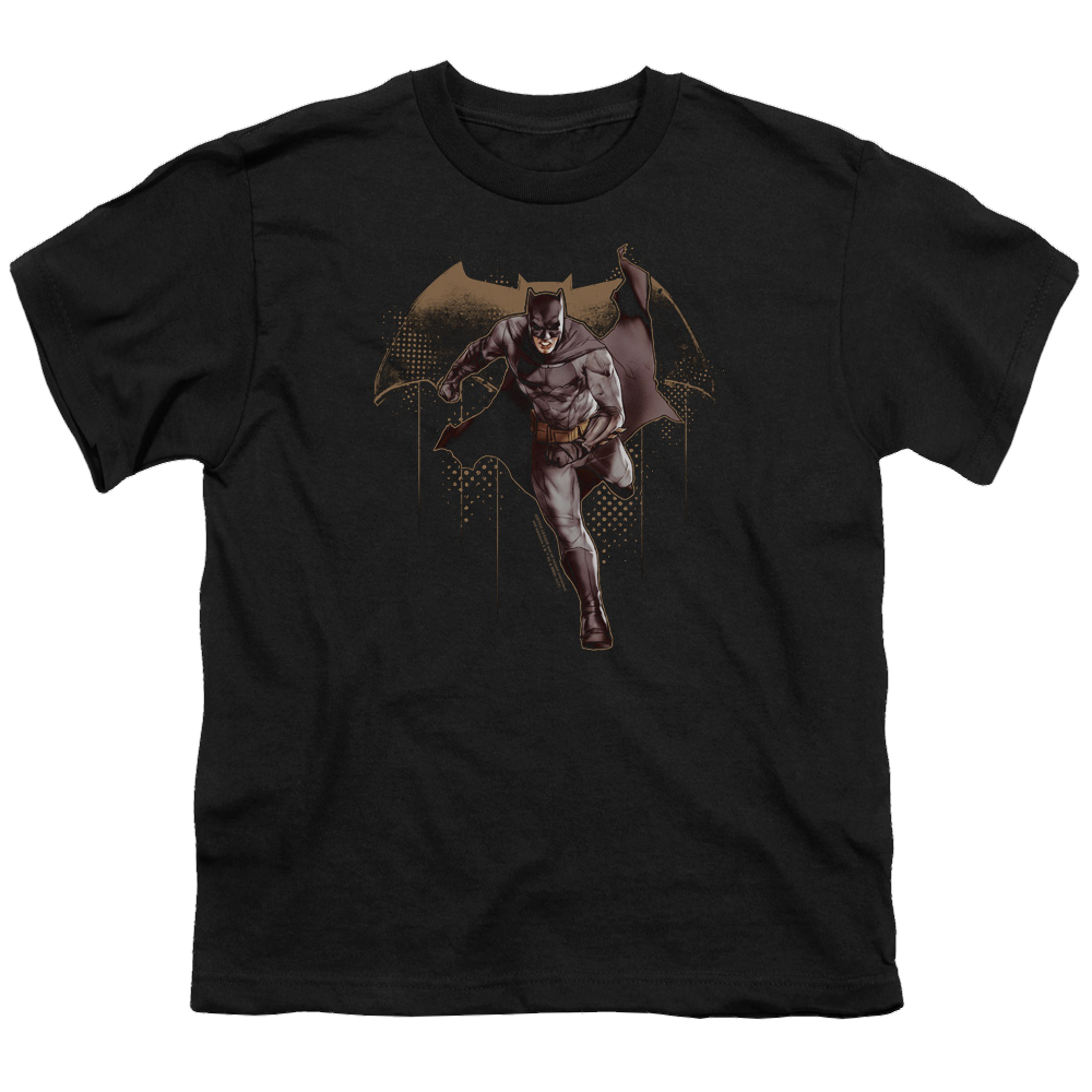 Justice League Movie Caped Crusader - Youth T-Shirt Youth T-Shirt (Ages 8-12) Justice League   