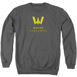 Justice League Wayne Aerospace Men's Crewneck Sweatshirt Men's Crewneck Sweatshirt Justice League   