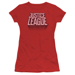 Justice League League Distressed Juniors T-Shirt Juniors T-Shirt Justice League   