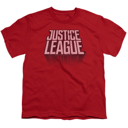 Justice League Movie League Distressed - Youth T-Shirt Youth T-Shirt (Ages 8-12) Justice League   