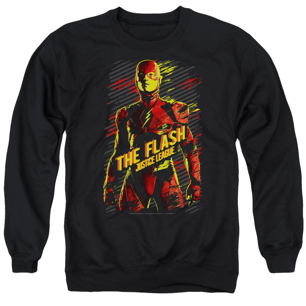Justice League The Flash Men's Crewneck Sweatshirt Men's Crewneck Sweatshirt Justice League   