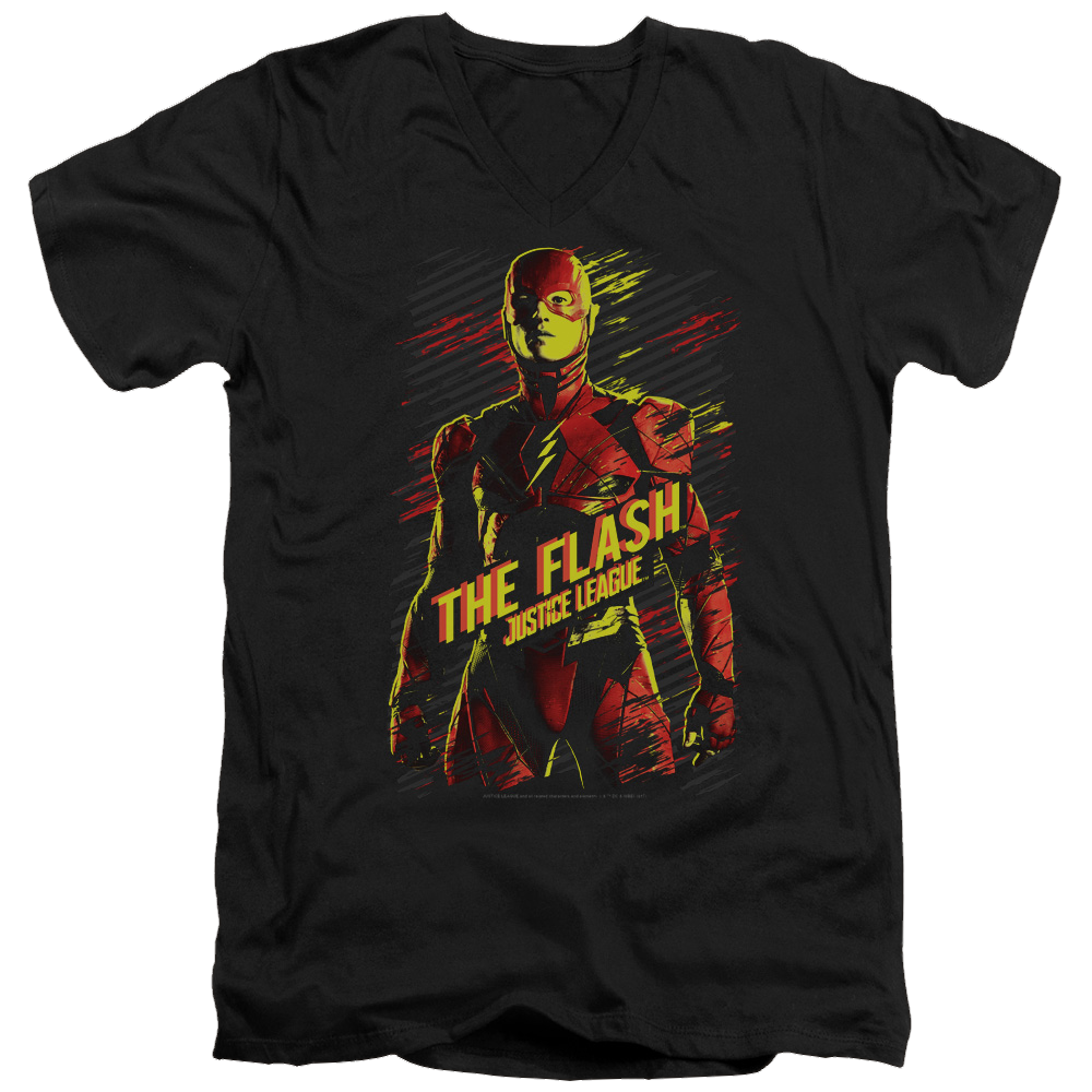 Justice League The Flash Men's V-Neck T-Shirt Men's V-Neck T-Shirt Justice League   