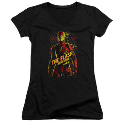 Justice League The Flash Juniors V-Neck T-Shirt Juniors V-Neck T-Shirt Justice League   