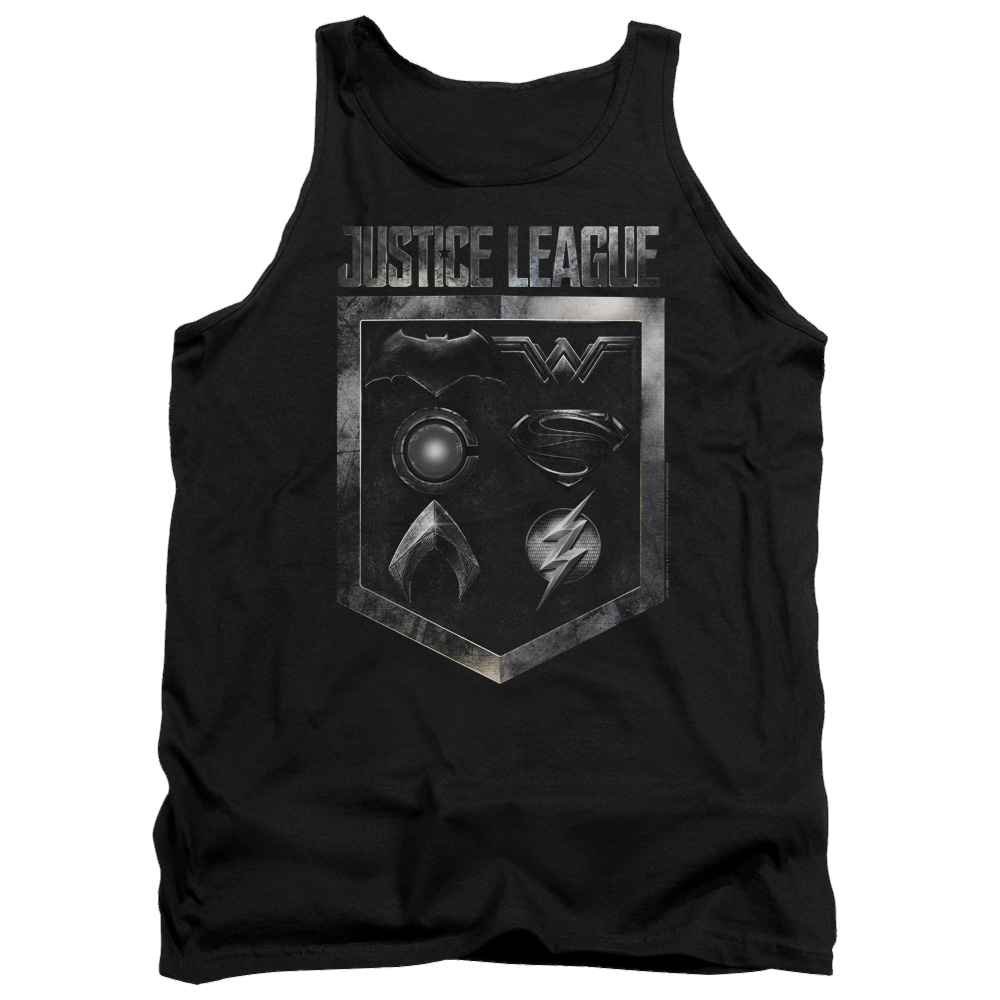 Justice League Shield Of Emblems Men's Tank Men's Tank Justice League   