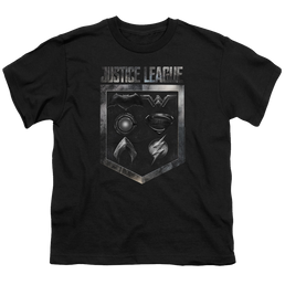 Justice League Movie Shield Of Emblems - Youth T-Shirt Youth T-Shirt (Ages 8-12) Justice League   