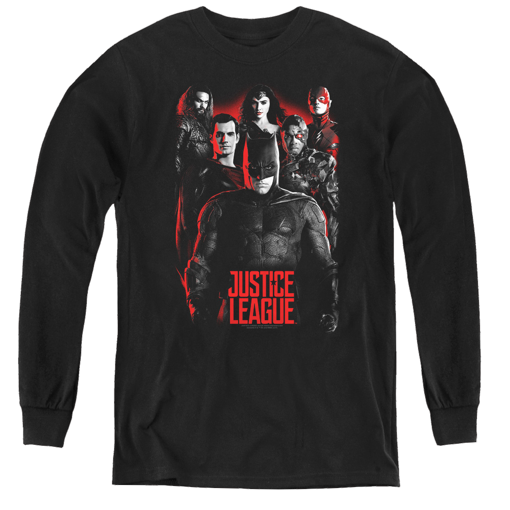 Justice League Movie The League - Youth Long Sleeve T-Shirt Youth Long Sleeve T-Shirt Justice League   