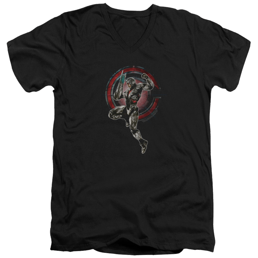 Justice League Movie Cyborg - Men's V-Neck T-Shirt Men's V-Neck T-Shirt Justice League   
