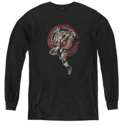 Justice League Movie Cyborg - Youth Long Sleeve T-Shirt Youth Long Sleeve T-Shirt Justice League   