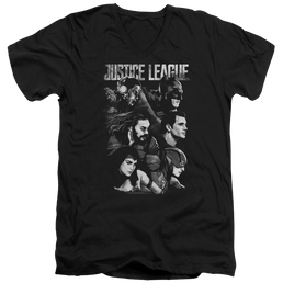 Justice League Pushing Forward Men's V-Neck T-Shirt Men's V-Neck T-Shirt Justice League   