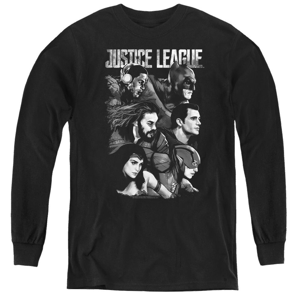 Justice League Movie Pushing Forward - Youth Long Sleeve T-Shirt Youth Long Sleeve T-Shirt Justice League   