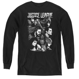 Justice League Movie Pushing Forward - Youth Long Sleeve T-Shirt Youth Long Sleeve T-Shirt Justice League   