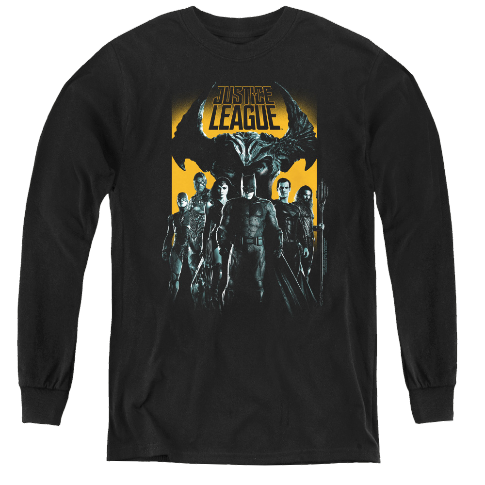 Justice League Movie Stand Up To Evil - Youth Long Sleeve T-Shirt Youth Long Sleeve T-Shirt Justice League   