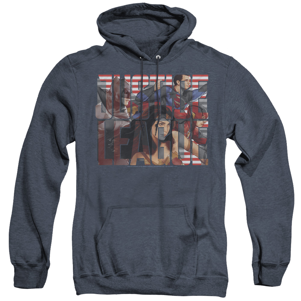 Justice League Movie Rally - Heather Pullover Hoodie Heather Pullover Hoodie Justice League   