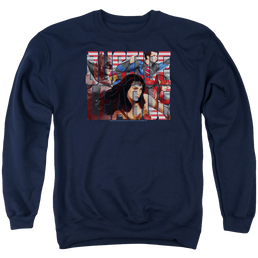 Justice League Rally Men's Crewneck Sweatshirt Men's Crewneck Sweatshirt Justice League   