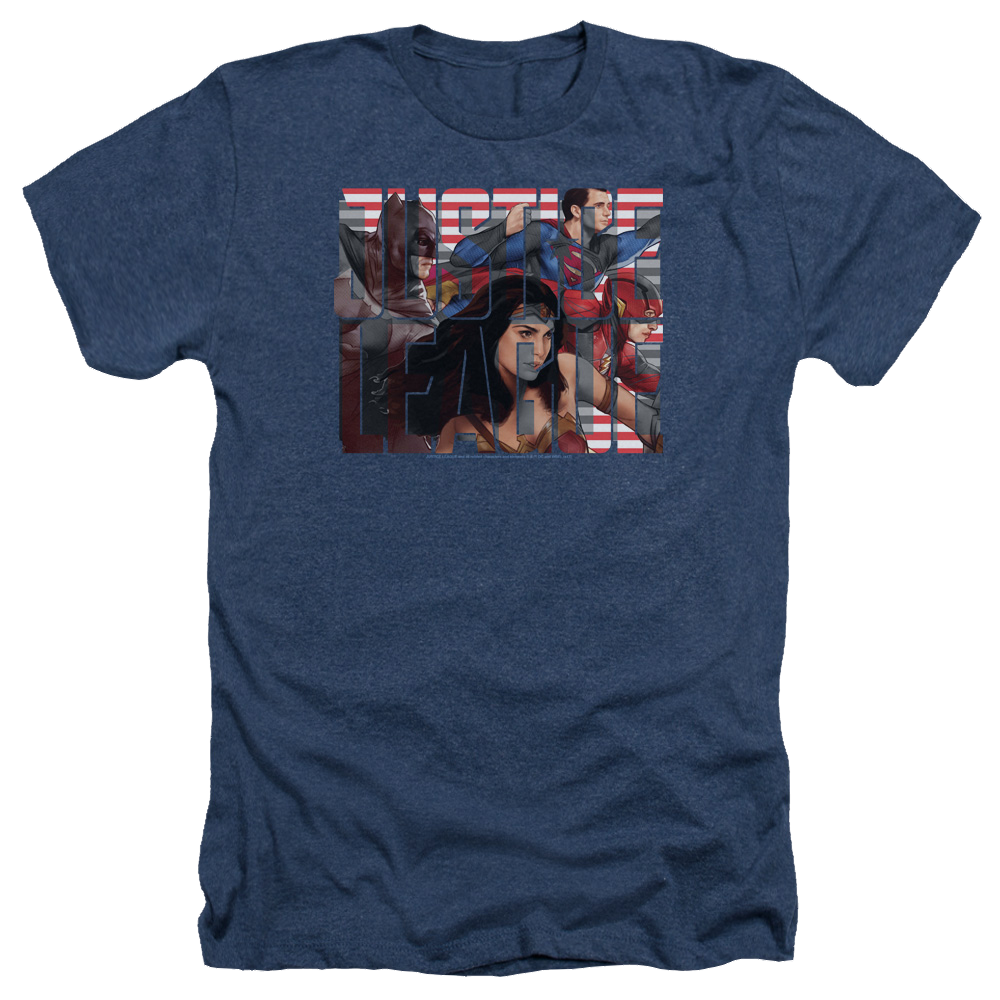Justice League Rally Men's Heather T-Shirt Men's Heather T-Shirt Justice League   
