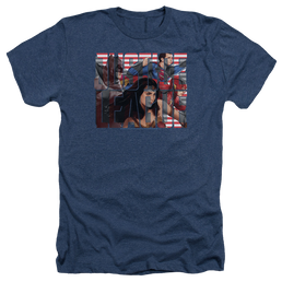 Justice League Rally Men's Heather T-Shirt Men's Heather T-Shirt Justice League   