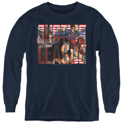 Justice League Movie Rally - Youth Long Sleeve T-Shirt Youth Long Sleeve T-Shirt Justice League   