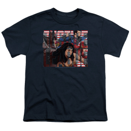 Justice League Movie Rally - Youth T-Shirt Youth T-Shirt (Ages 8-12) Justice League   