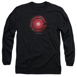 Justice League Cyborg Logo Men's Long Sleeve T-Shirt Men's Long Sleeve T-Shirt Justice League   