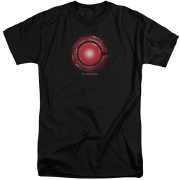 Justice League Cyborg Logo Men's Tall Fit T-Shirt Men's Tall Fit T-Shirt Justice League   