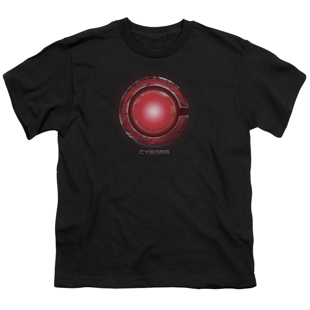 Justice League Movie Cyborg Logo - Youth T-Shirt Youth T-Shirt (Ages 8-12) Justice League   