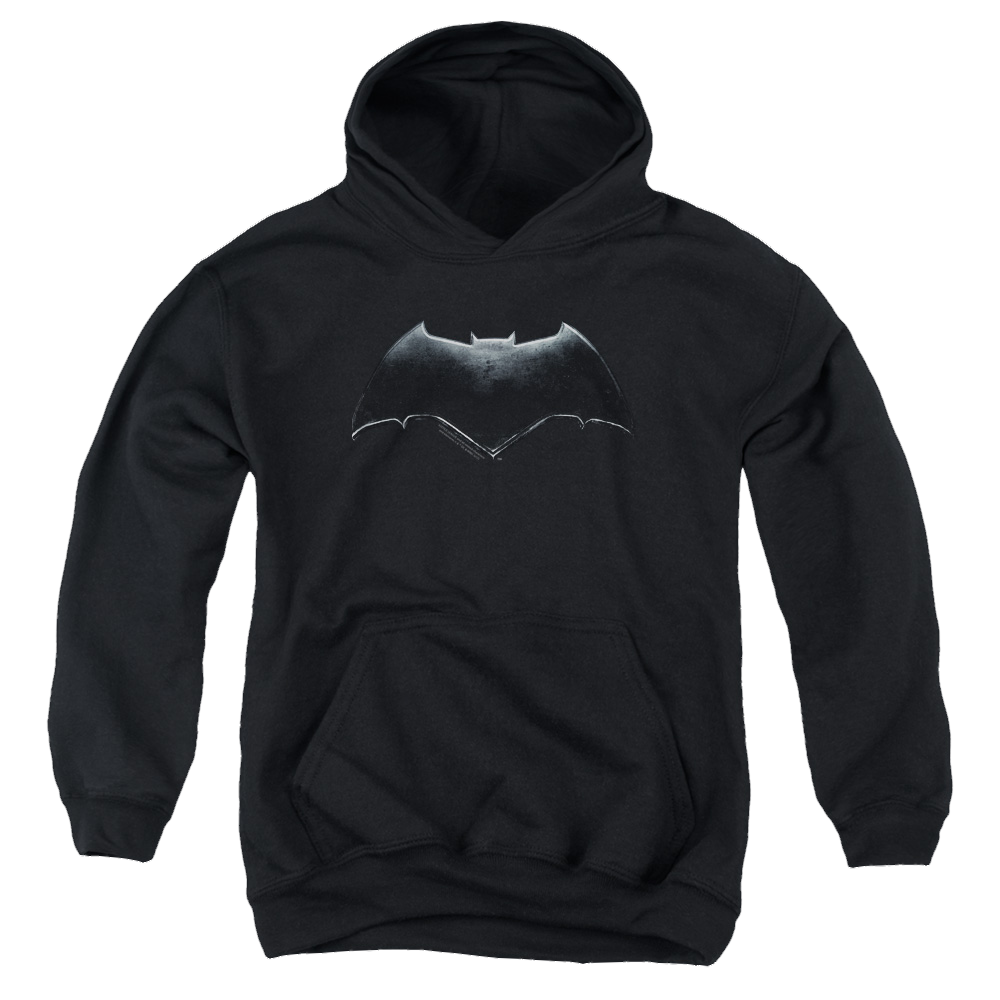 Justice League Movie Batman Logo - Youth Hoodie Youth Hoodie (Ages 8-12) Justice League   