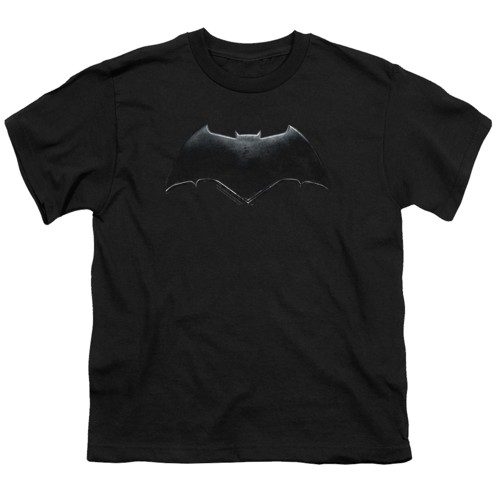 Justice League Movie Batman Logo - Youth T-Shirt Youth T-Shirt (Ages 8-12) Justice League   