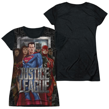 Justice League Movie The League juniors black back t-shirt