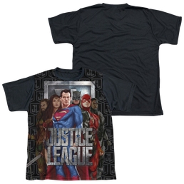 Justice League Movie The League - Youth Black Back T-Shirt Youth Black Back T-Shirt (Ages 8-12) Justice League   