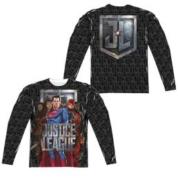 Justice League Movie The League (Front/Back Print) - Men's All-Over Print Long Sleeve Men's All-Over Print Long Sleeve Justice League   