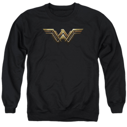Justice League Wonder Woman Logo Men's Crewneck Sweatshirt Men's Crewneck Sweatshirt Justice League   