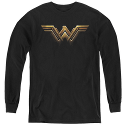 Justice League Movie Wonder Woman Logo - Youth Long Sleeve T-Shirt Youth Long Sleeve T-Shirt Justice League   