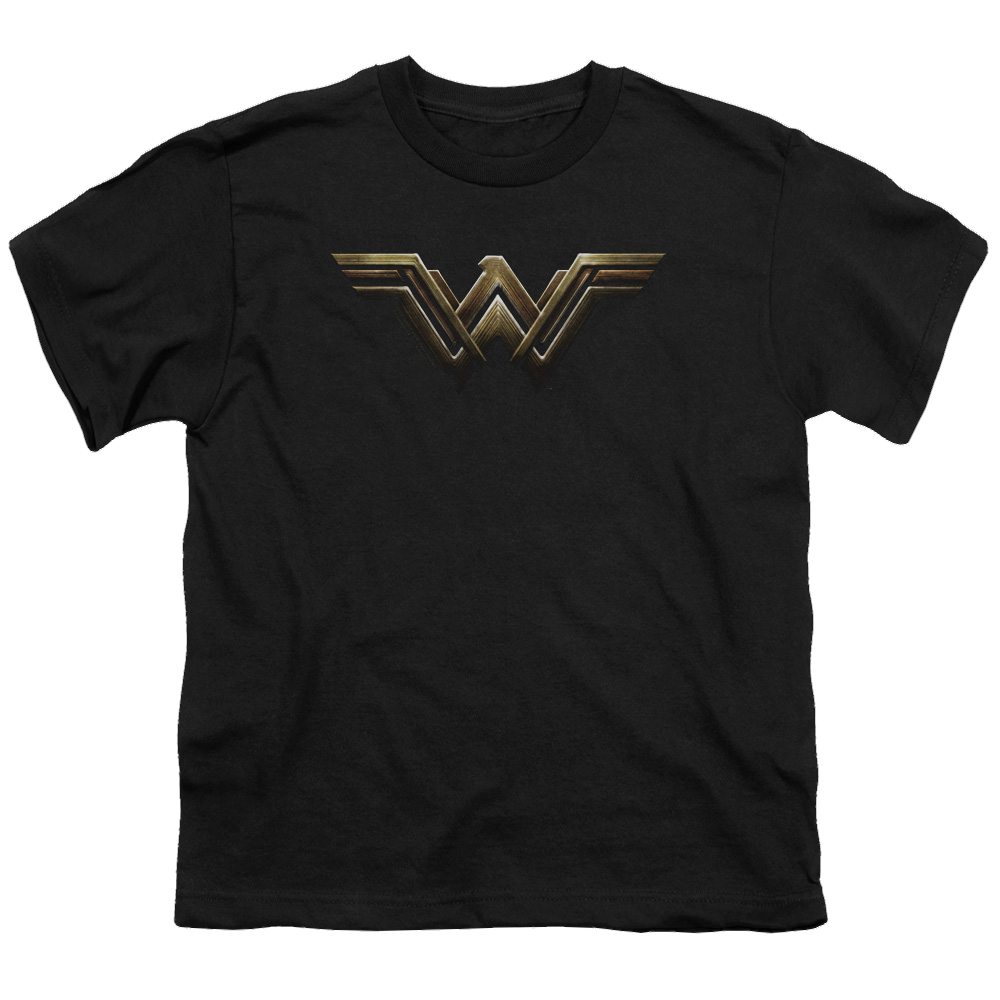 Justice League Movie Wonder Woman Logo - Youth T-Shirt Youth T-Shirt (Ages 8-12) Justice League   