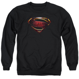 Justice League Superman Logo Men's Crewneck Sweatshirt Men's Crewneck Sweatshirt Justice League   