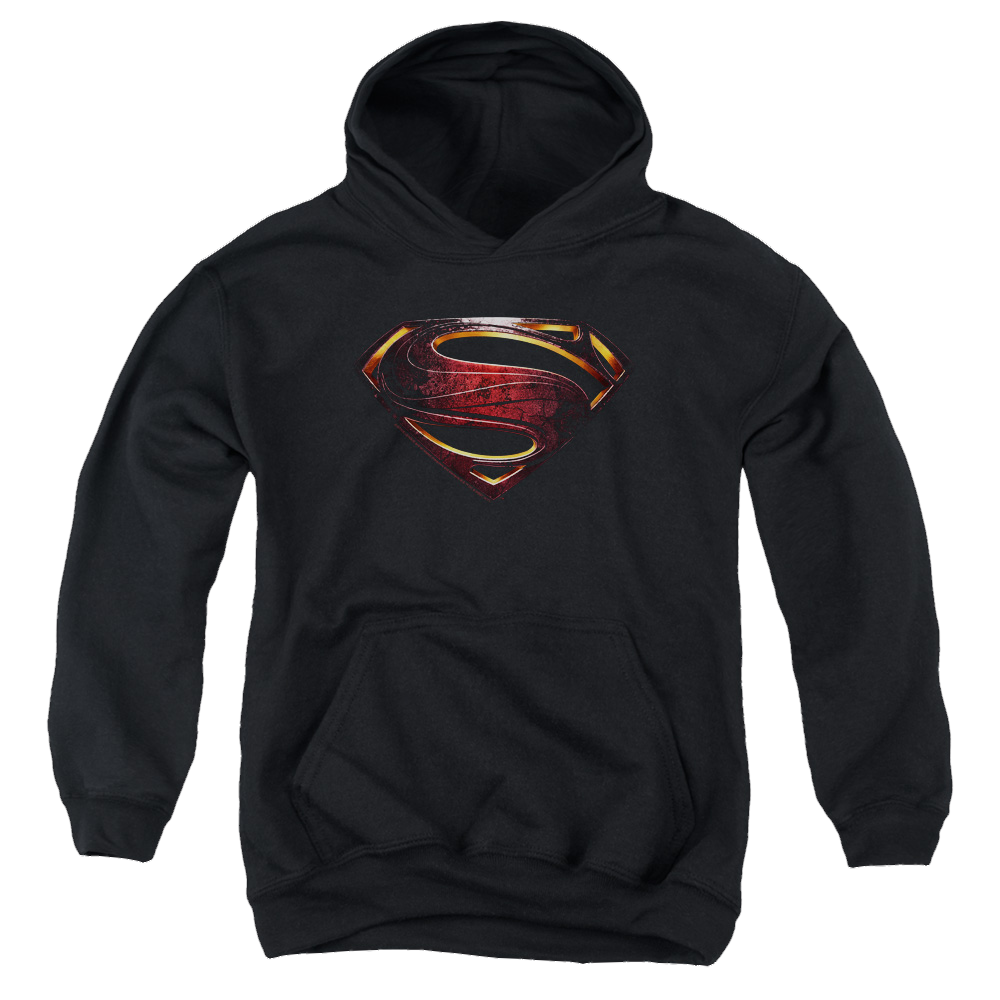 Justice League Movie Superman Logo - Youth Hoodie Youth Hoodie (Ages 8-12) Justice League   