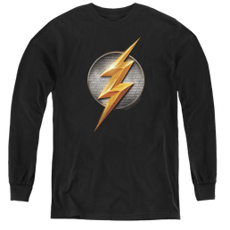 Justice League Movie Flash Logo - Youth Long Sleeve T-Shirt Youth Long Sleeve T-Shirt Justice League   