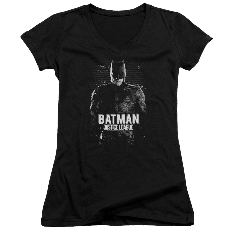 Justice League Batman Juniors V-Neck T-Shirt Juniors V-Neck T-Shirt Justice League   