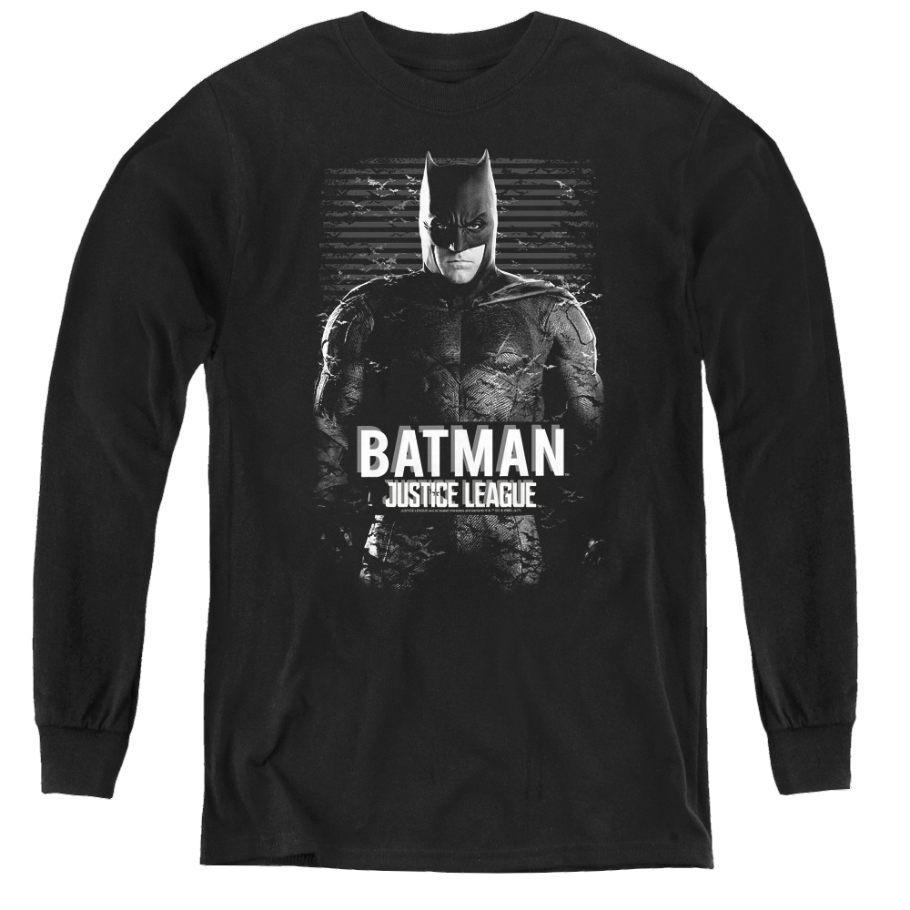 Justice League Movie Batman - Youth Long Sleeve T-Shirt Youth Long Sleeve T-Shirt Justice League   