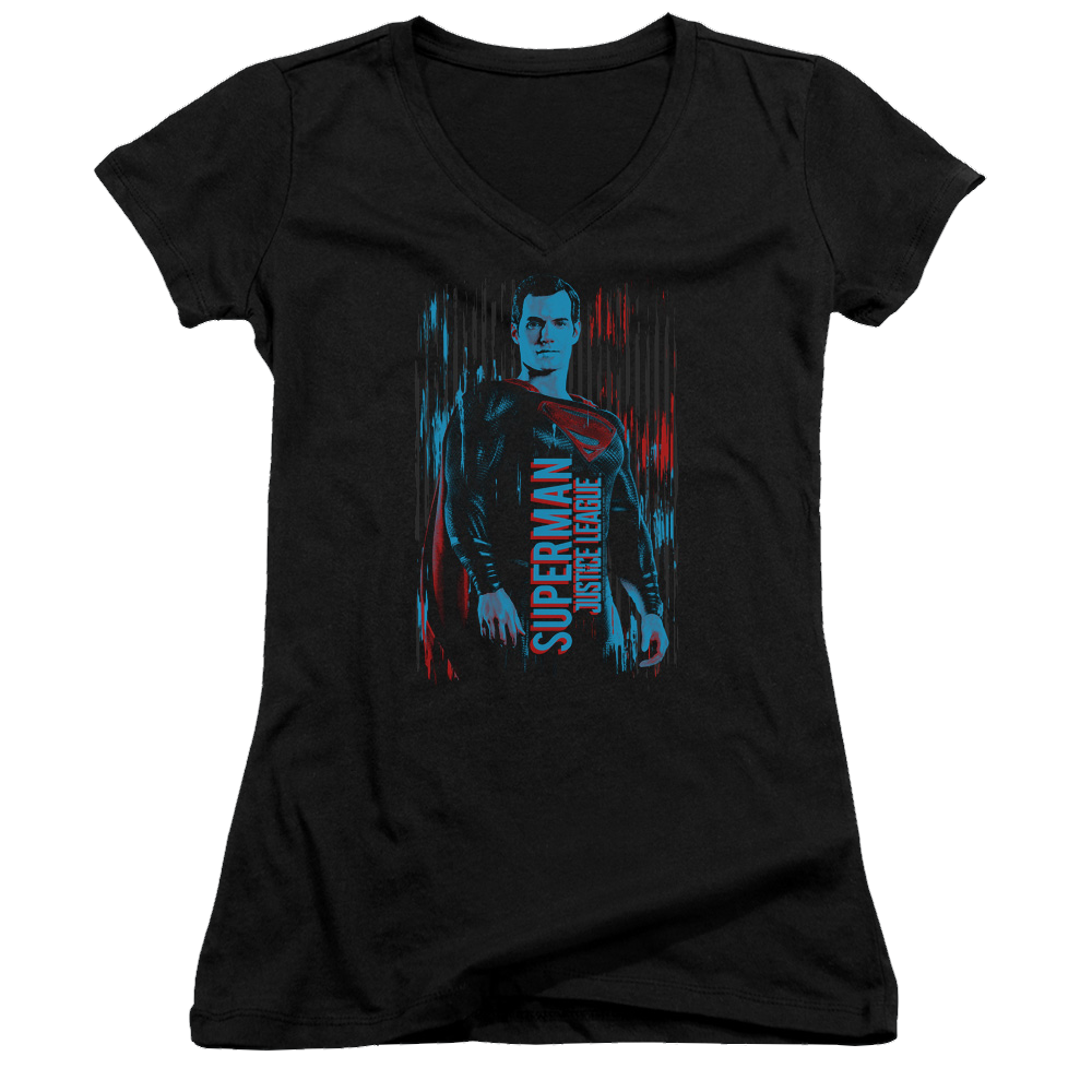 Justice League Superman Juniors V-Neck T-Shirt Juniors V-Neck T-Shirt Justice League   