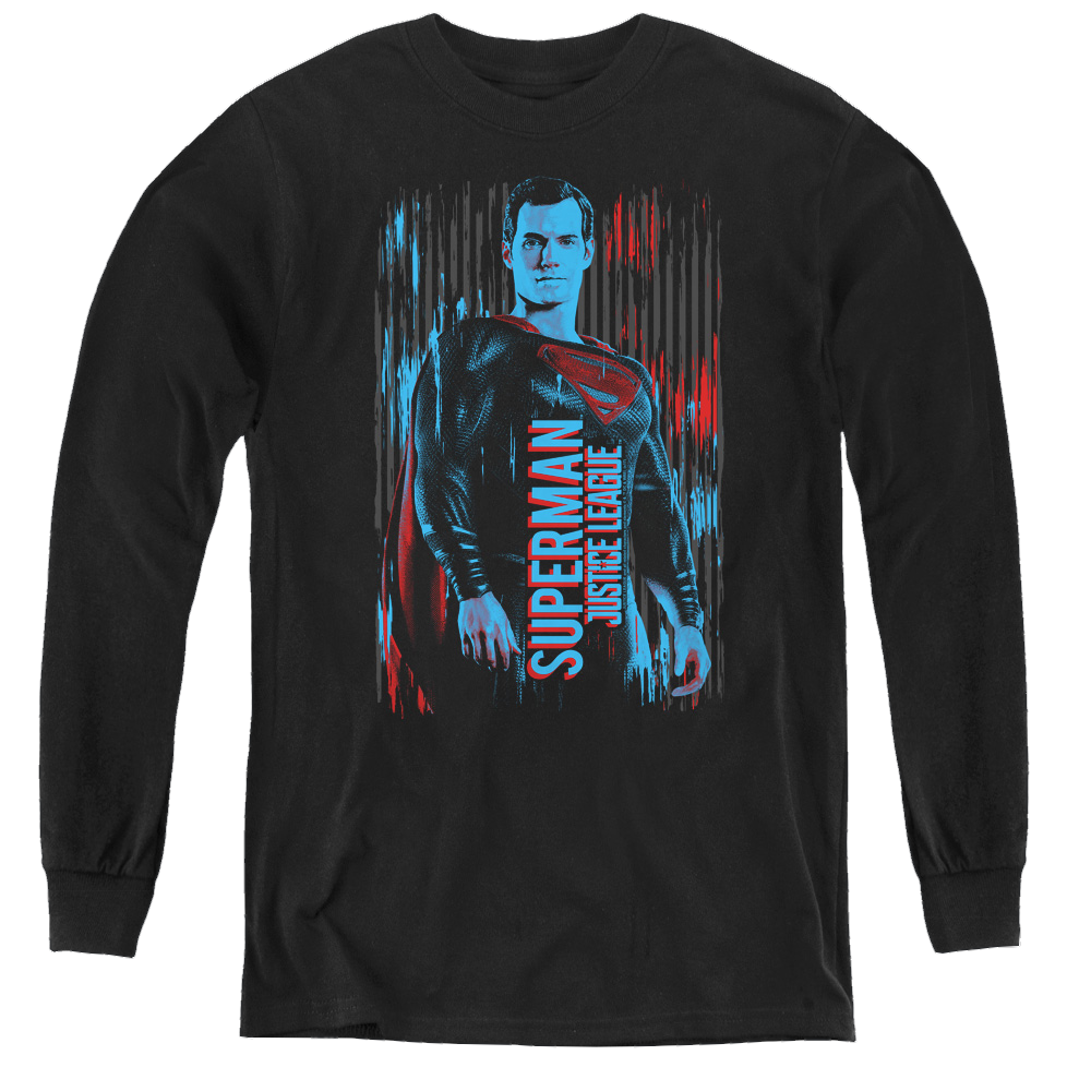 Justice League Movie Superman - Youth Long Sleeve T-Shirt Youth Long Sleeve T-Shirt Justice League   