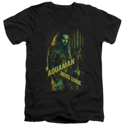 Justice League Aquaman Men's V-Neck T-Shirt Men's V-Neck T-Shirt Justice League   