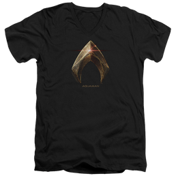Justice League Aquaman Logo Men's V-Neck T-Shirt Men's V-Neck T-Shirt Justice League   