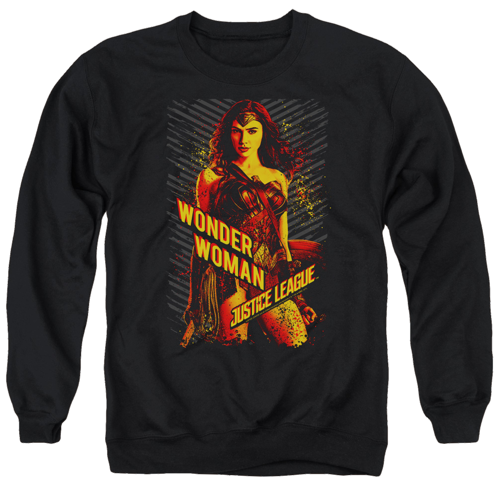 Justice League Wonder Woman Men's Crewneck Sweatshirt Men's Crewneck Sweatshirt Justice League   
