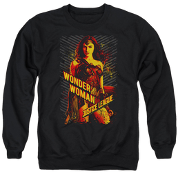 Justice League Wonder Woman Men's Crewneck Sweatshirt Men's Crewneck Sweatshirt Justice League   