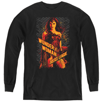 Justice League Movie Wonder Woman - Youth Long Sleeve T-Shirt Youth Long Sleeve T-Shirt Justice League   