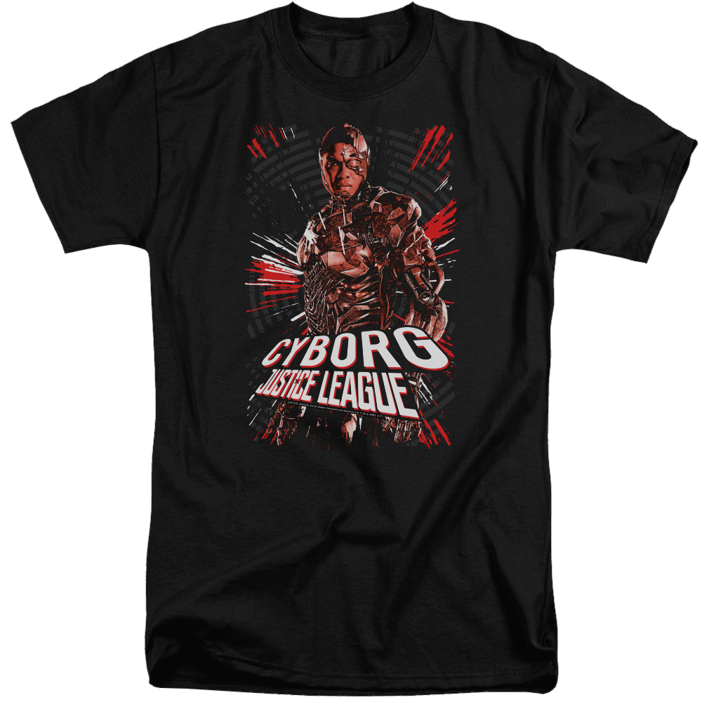 Justice League Cyborg Men's Tall Fit T-Shirt Men's Tall Fit T-Shirt Justice League   