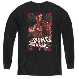 Justice League Movie Cyborg - Youth Long Sleeve T-Shirt Youth Long Sleeve T-Shirt Justice League   