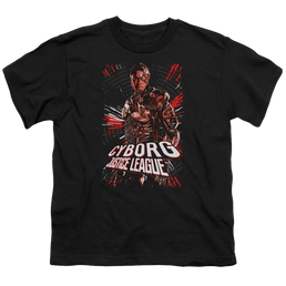 Justice League Movie Cyborg - Youth T-Shirt Youth T-Shirt (Ages 8-12) Justice League   