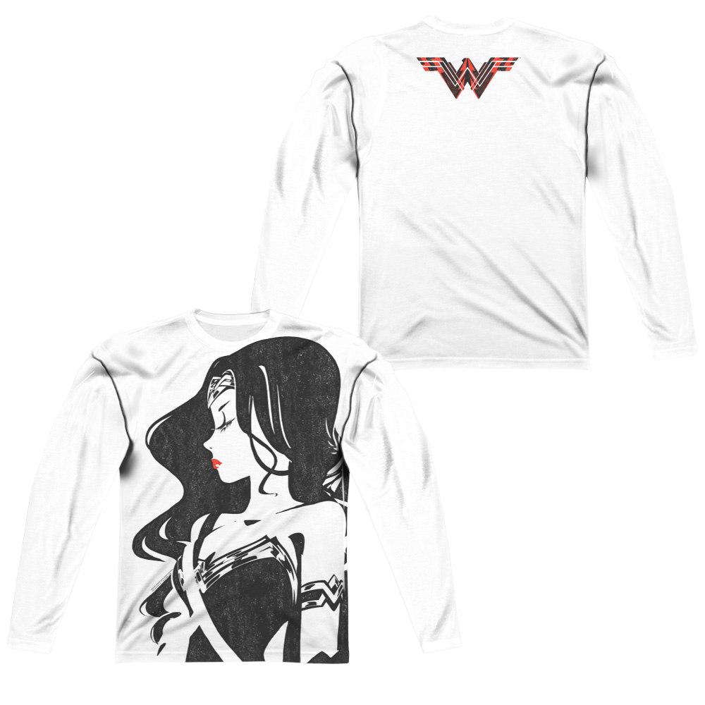 Justice League Movie Ww Profile (Front/Back Print) - Men's All-Over Print Long Sleeve Men's All-Over Print Long Sleeve Justice League   